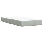 Casa si Gradina - Mobilier - Paturi si accesorii - Paturi - Pat box spring cu saltea, gri deschis, 100x200 cm, catifea - Infinity.ro