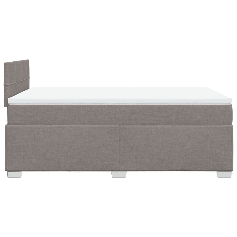 Casa si Gradina - Mobilier - Paturi si accesorii - Paturi - Pat box spring cu saltea, gri taupe, 120x200 cm, textil - Infinity.ro