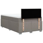 Casa si Gradina - Mobilier - Paturi si accesorii - Paturi - Pat box spring cu saltea, gri taupe, 120x200 cm, textil - Infinity.ro