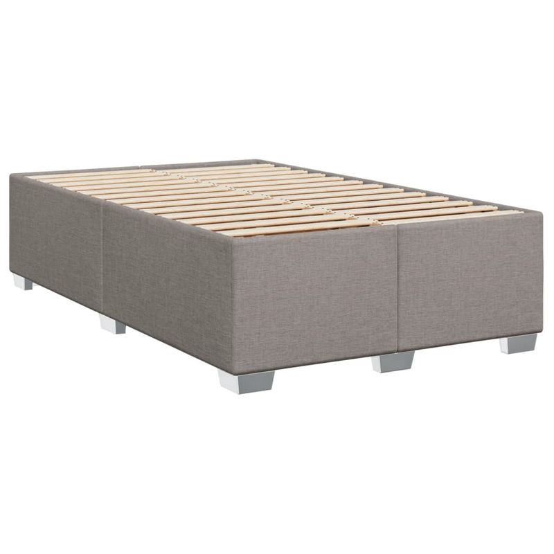 Casa si Gradina - Mobilier - Paturi si accesorii - Paturi - Pat box spring cu saltea, gri taupe, 120x200 cm, textil - Infinity.ro