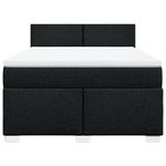 Casa si Gradina - Mobilier - Paturi si accesorii - Paturi - Pat box spring cu saltea, negru, 160x200 cm, textil - Infinity.ro