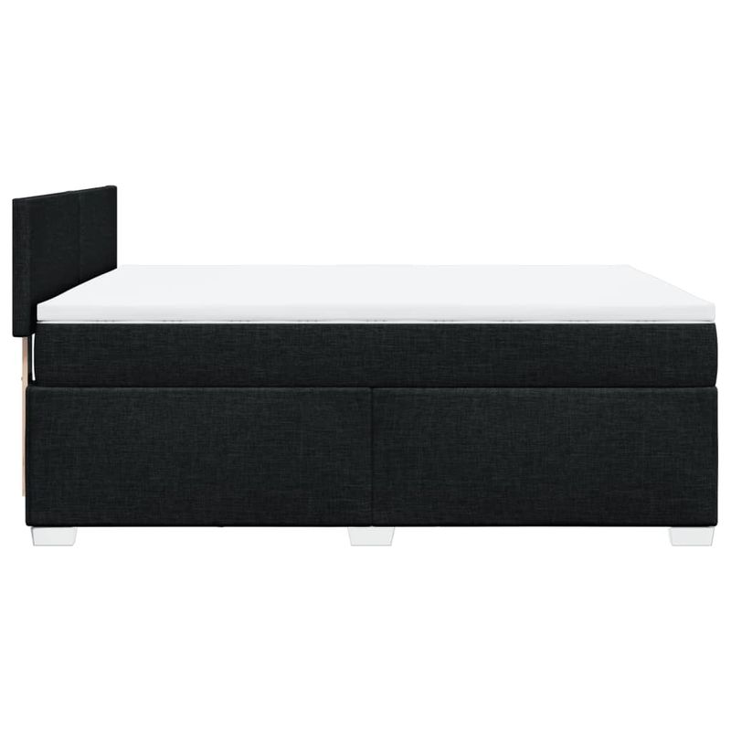 Casa si Gradina - Mobilier - Paturi si accesorii - Paturi - Pat box spring cu saltea, negru, 160x200 cm, textil - Infinity.ro