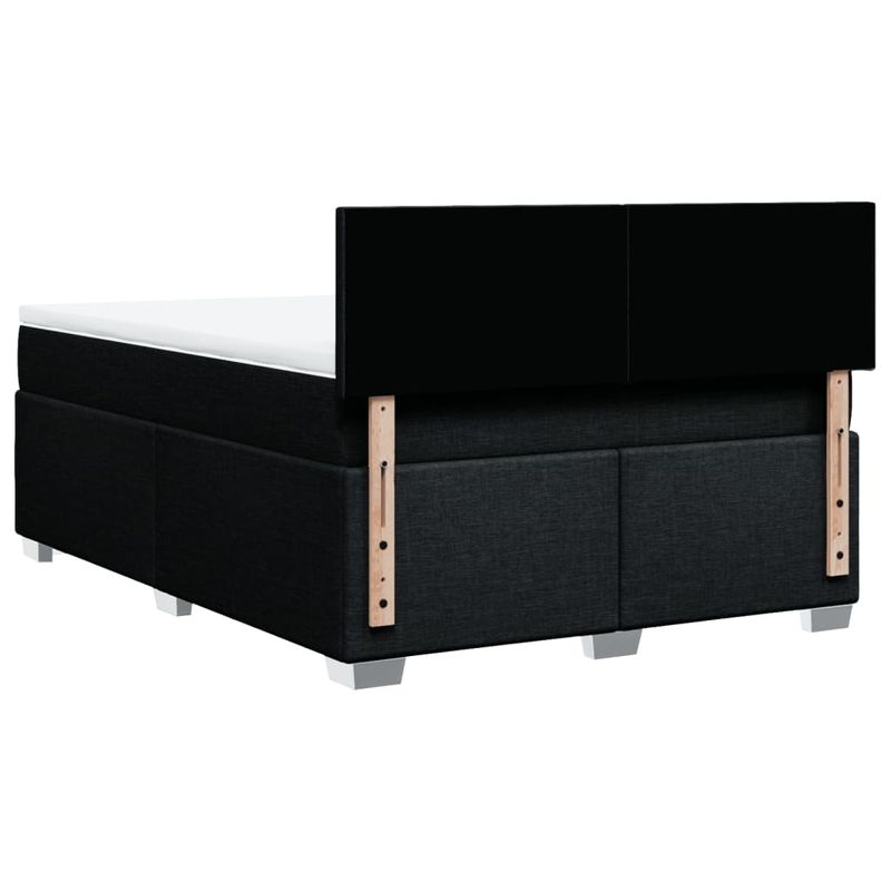 Casa si Gradina - Mobilier - Paturi si accesorii - Paturi - Pat box spring cu saltea, negru, 160x200 cm, textil - Infinity.ro