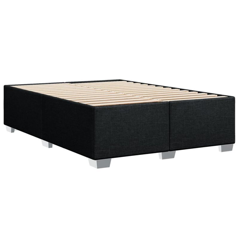 Casa si Gradina - Mobilier - Paturi si accesorii - Paturi - Pat box spring cu saltea, negru, 160x200 cm, textil - Infinity.ro