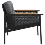 Casa si Gradina - Gradina si terasa - Mobilier exterior - Seturi mobila gradina - Set mobilier de balcon, 4 piese, cu perne, negru, otel - Infinity.ro