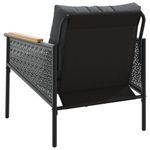 Casa si Gradina - Gradina si terasa - Mobilier exterior - Seturi mobila gradina - Set mobilier de balcon, 4 piese, cu perne, negru, otel - Infinity.ro