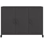 Casa si Gradina - Mobilier - Comode si corpuri - Comode - Dulap, negru, 100,5x39x72 cm, otel laminat la rece - Infinity.ro