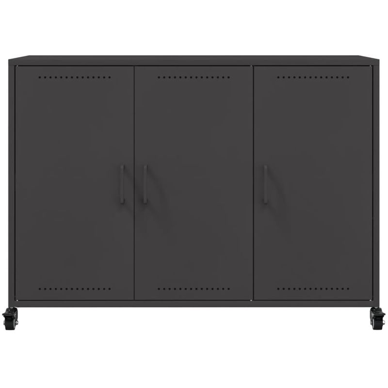 Casa si Gradina - Mobilier - Comode si corpuri - Comode - Dulap, negru, 100,5x39x72 cm, otel laminat la rece - Infinity.ro