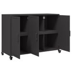 Casa si Gradina - Mobilier - Comode si corpuri - Comode - Dulap, negru, 100,5x39x72 cm, otel laminat la rece - Infinity.ro