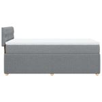 Casa si Gradina - Mobilier - Paturi si accesorii - Paturi - Pat box spring cu saltea, gri deschis, 90x190 cm, textil - Infinity.ro