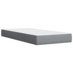 Casa si Gradina - Mobilier - Paturi si accesorii - Paturi - Pat box spring cu saltea, gri deschis, 90x190 cm, textil - Infinity.ro
