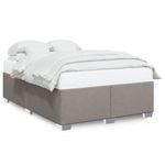 Casa si Gradina - Mobilier - Paturi si accesorii - Paturi - Cadru de pat fara saltea, gri taupe, 140x190 cm, textil - Infinity.ro