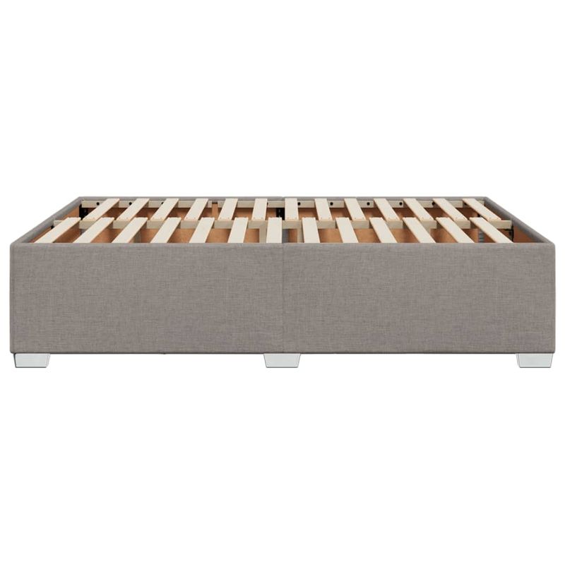Casa si Gradina - Mobilier - Paturi si accesorii - Paturi - Cadru de pat fara saltea, gri taupe, 140x190 cm, textil - Infinity.ro