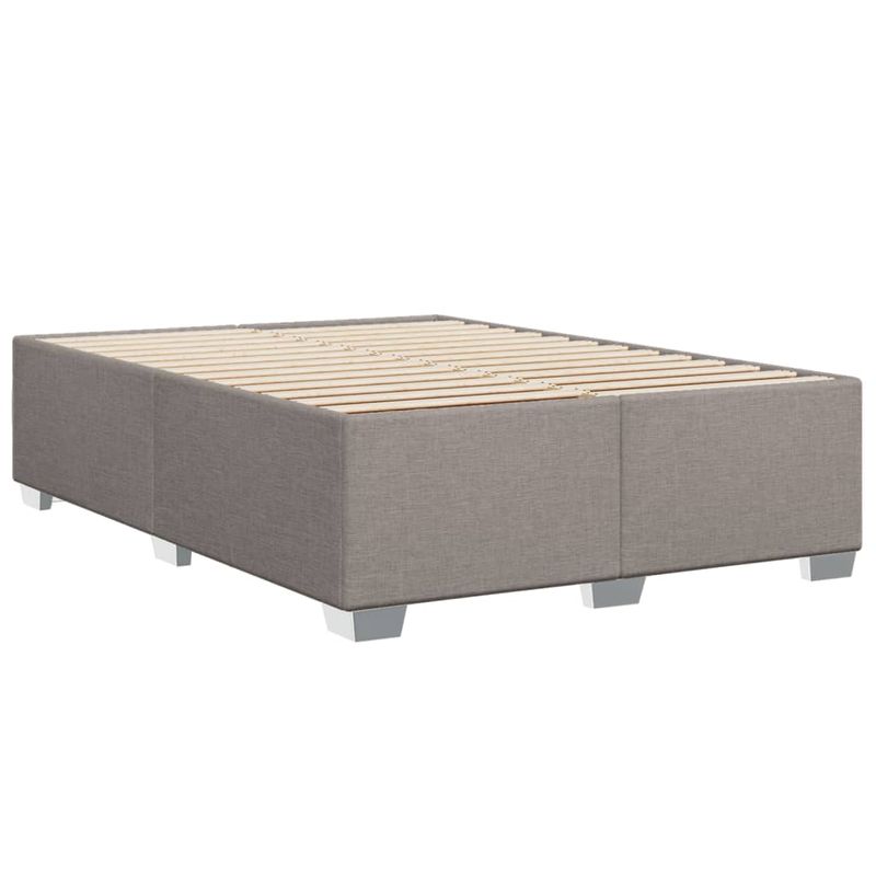 Casa si Gradina - Mobilier - Paturi si accesorii - Paturi - Cadru de pat fara saltea, gri taupe, 140x190 cm, textil - Infinity.ro