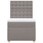 Casa si Gradina - Mobilier - Paturi si accesorii - Paturi - Pat box spring cu saltea, gri taupe, 80x200 cm, textil - Infinity.ro