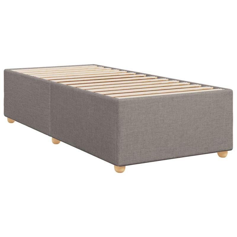 Casa si Gradina - Mobilier - Paturi si accesorii - Paturi - Pat box spring cu saltea, gri taupe, 80x200 cm, textil - Infinity.ro