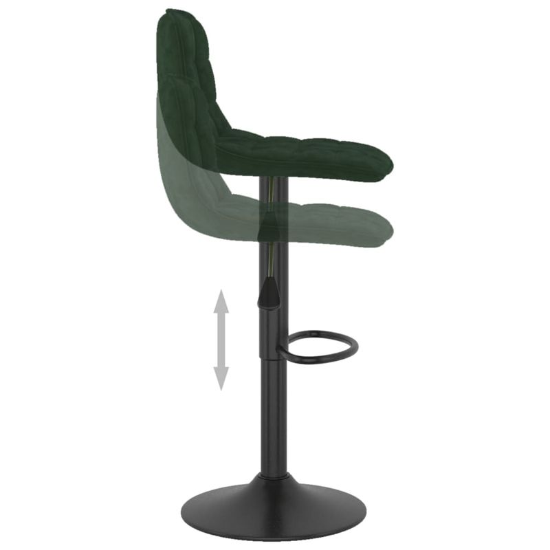 Casa si Gradina - Mobilier - Scaune si fotolii - Scaune - Scaune de bar, 2 buc., verde inchis, catifea - Infinity.ro