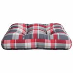 Casa si Gradina - Gradina si terasa - Mobilier exterior - Perne decorative exterior - Perna de paleti, rosu carouri, 50x50x12 cm, material textil - Infinity.ro