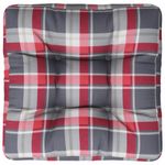 Casa si Gradina - Gradina si terasa - Mobilier exterior - Perne decorative exterior - Perna de paleti, rosu carouri, 50x50x12 cm, material textil - Infinity.ro