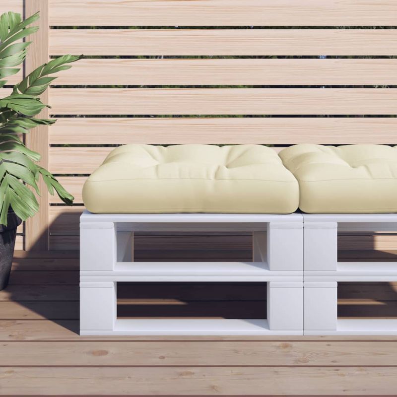 Casa si Gradina - Gradina si terasa - Mobilier exterior - Perne decorative exterior - Perna de paleti, crem, 50x50x12 cm, material textil - Infinity.ro