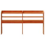 Casa si Gradina - Mobilier - Paturi si accesorii - Accesorii paturi - Tablie de pat cu rafturi, maro ceruit, 140 cm, lemn masiv pin, mărime 150x16x82 cm - Infinity.ro