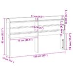 Casa si Gradina - Mobilier - Paturi si accesorii - Accesorii paturi - Tablie de pat cu rafturi, maro ceruit, 140 cm, lemn masiv pin, mărime 150x16x82 cm - Infinity.ro