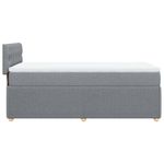 Casa si Gradina - Mobilier - Paturi si accesorii - Paturi - Pat box spring cu saltea, gri deschis, 90x190 cm, textil - Infinity.ro