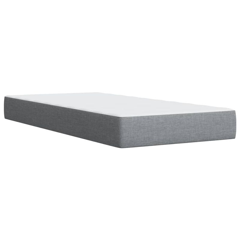 Casa si Gradina - Mobilier - Paturi si accesorii - Paturi - Pat box spring cu saltea, gri deschis, 90x190 cm, textil - Infinity.ro