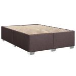 Casa si Gradina - Mobilier - Paturi si accesorii - Paturi - Pat box spring cu saltea, maro inchis, 140x200 cm, textil - Infinity.ro