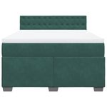 Casa si Gradina - Mobilier - Paturi si accesorii - Paturi - Pat box spring cu saltea, verde inchis, 160x200 cm, catifea - Infinity.ro