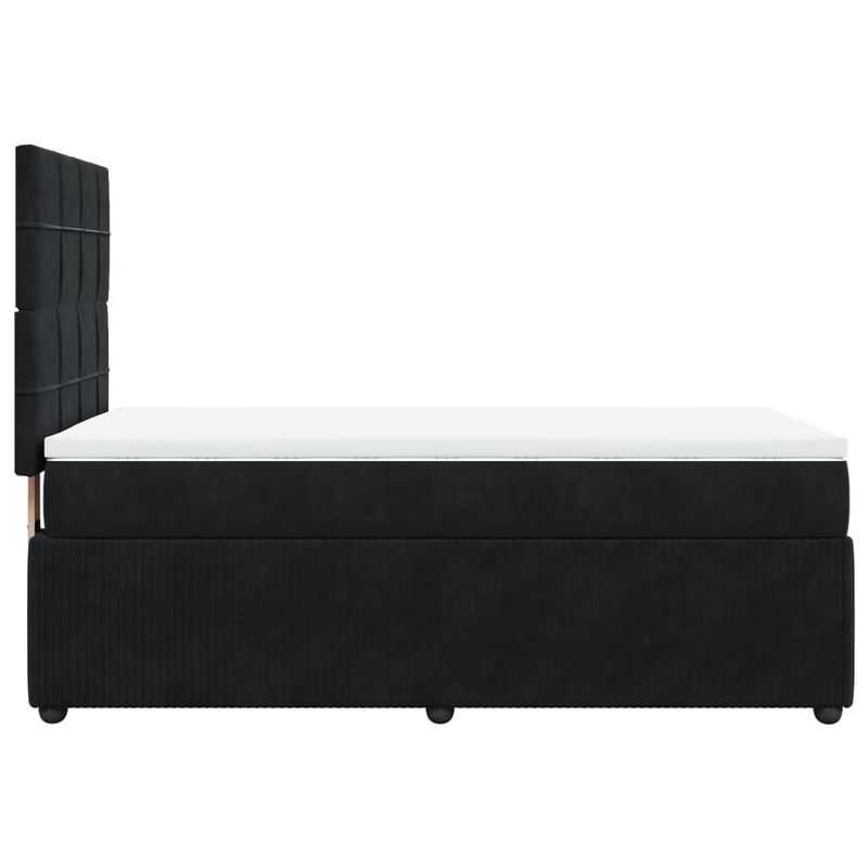 Casa si Gradina - Mobilier - Paturi si accesorii - Paturi - Pat box spring cu saltea, negru, 100x200 cm, catifea - Infinity.ro