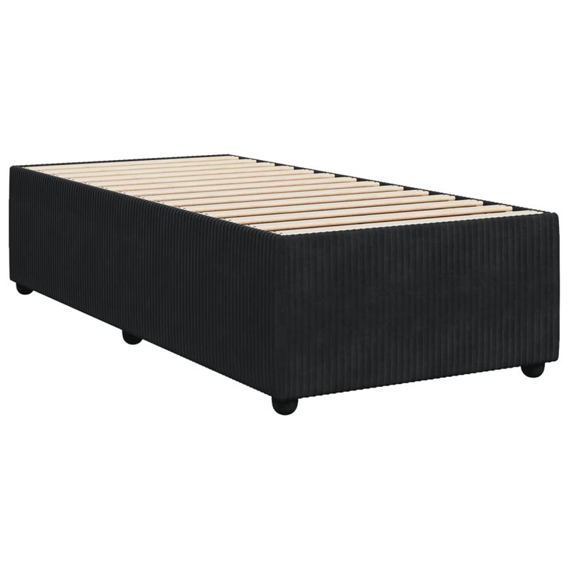 Casa si Gradina - Mobilier - Paturi si accesorii - Paturi - Pat box spring cu saltea, negru, 100x200 cm, catifea - Infinity.ro
