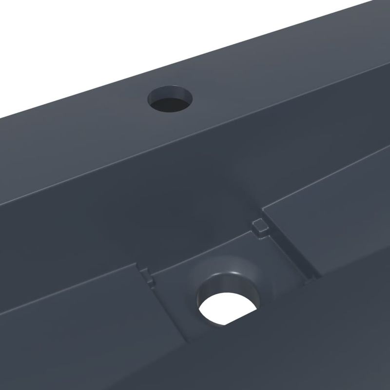 Casa si Gradina - Sanitare - Lavoar baie si accesorii - Lavoare si piedestale - Chiuveta antracit 60x38x11cm conglomerat turnat mineral/marmura - Infinity.ro