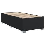 Casa si Gradina - Mobilier - Paturi si accesorii - Paturi - Pat cu arcuri cu saltea, negru, de o persoana, piele ecologica - Infinity.ro