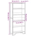 Casa si Gradina - Mobilier - Biblioteci si rafturi - Biblioteci - Biblioteca, stejar fumuriu, 80x31x169 cm, lemn prelucrat - Infinity.ro