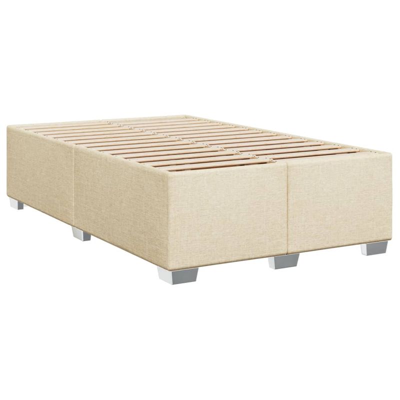 Casa si Gradina - Mobilier - Paturi si accesorii - Paturi - Pat continental cu saltea, crem, 120x190 cm, textil - Infinity.ro