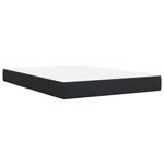 Casa si Gradina - Mobilier - Paturi si accesorii - Paturi - Pat box spring cu saltea, negru, 140x190 cm, piele ecologica - Infinity.ro