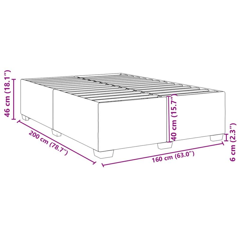 Casa si Gradina - Mobilier - Paturi si accesorii - Paturi - Cadru de pat, gri, 160x200 cm, piele ecologica - Infinity.ro