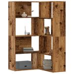 Casa si Gradina - Mobilier - Biblioteci si rafturi - Biblioteci - Biblioteca 4 niveluri lemn vechi 85x85x140 cm lemn prelucrat - Infinity.ro