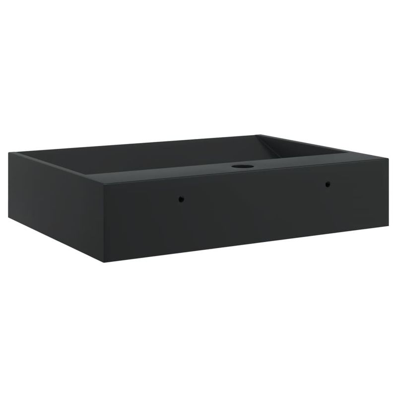 Casa si Gradina - Sanitare - Lavoar baie si accesorii - Lavoare si piedestale - Chiuveta negru 50x38x11 cm, conglomerat turnat mineral/marmura - Infinity.ro