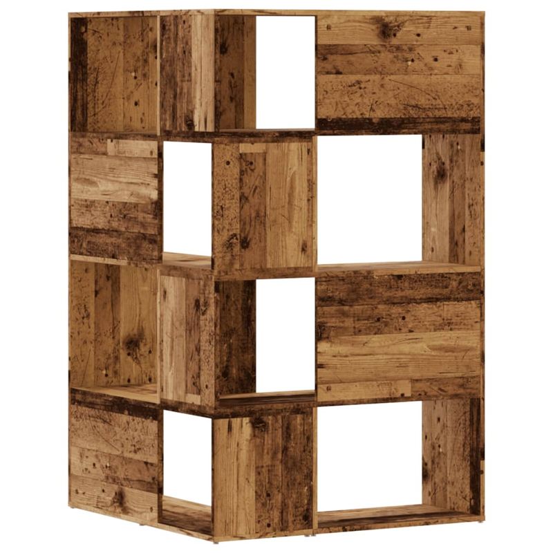 Casa si Gradina - Mobilier - Biblioteci si rafturi - Biblioteci - Biblioteca 4 niveluri lemn vechi 85x85x140 cm lemn prelucrat - Infinity.ro