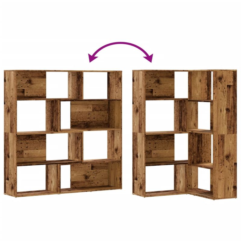 Casa si Gradina - Mobilier - Biblioteci si rafturi - Biblioteci - Biblioteca 4 niveluri lemn vechi 85x85x140 cm lemn prelucrat - Infinity.ro