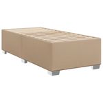 Casa si Gradina - Mobilier - Paturi si accesorii - Paturi - Pat box spring cu saltea, cappuccino, 80x200 cm piele ecologica - Infinity.ro