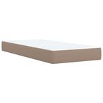 Casa si Gradina - Mobilier - Paturi si accesorii - Paturi - Pat box spring cu saltea, cappuccino, 80x200 cm piele ecologica - Infinity.ro