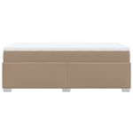 Casa si Gradina - Mobilier - Paturi si accesorii - Paturi - Pat box spring cu saltea, cappuccino, 80x200 cm piele ecologica - Infinity.ro