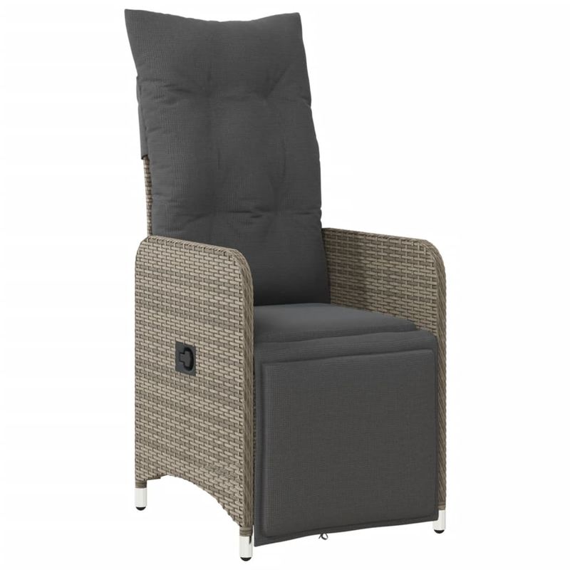Casa si Gradina - Gradina si terasa - Mobilier exterior - Seturi mobila gradina - Set bistro de gradina cu perne, 7 piese, gri, poliratan - Infinity.ro