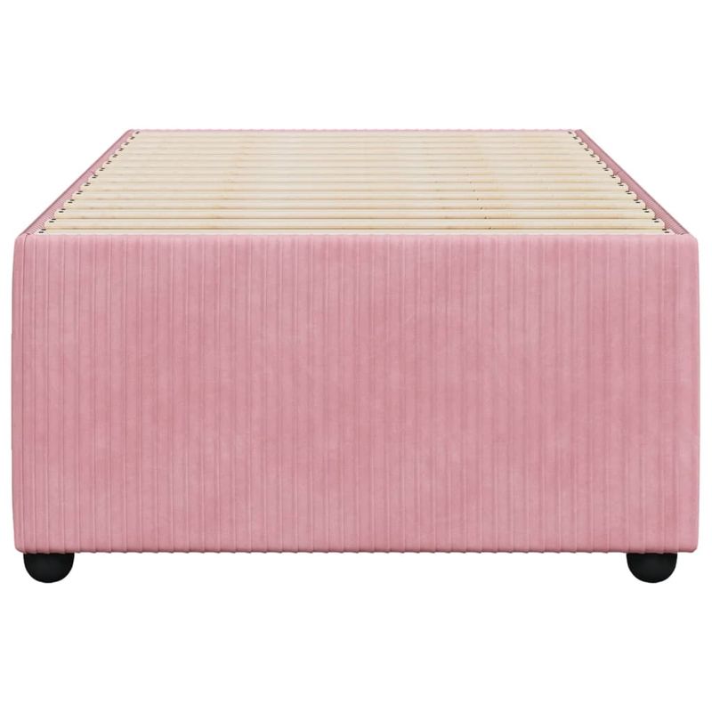 Casa si Gradina - Mobilier - Paturi si accesorii - Paturi - Cadru de pat, roz, 90x200 cm, catifea - Infinity.ro
