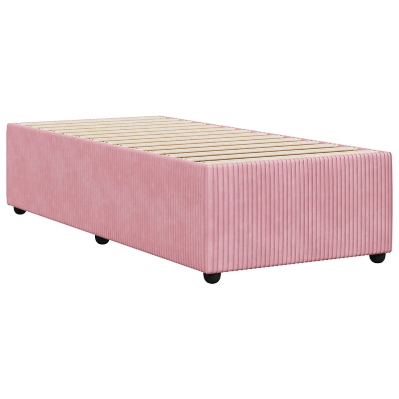 Casa si Gradina - Mobilier - Paturi si accesorii - Paturi - Cadru de pat, roz, 90x200 cm, catifea - Infinity.ro