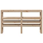 Casa si Gradina - Mobilier - Paturi si accesorii - Accesorii paturi - Tablie de pat cu rafturi, 150 cm, lemn masiv de pin, natural, mărime 156x19x82 cm - Infinity.ro