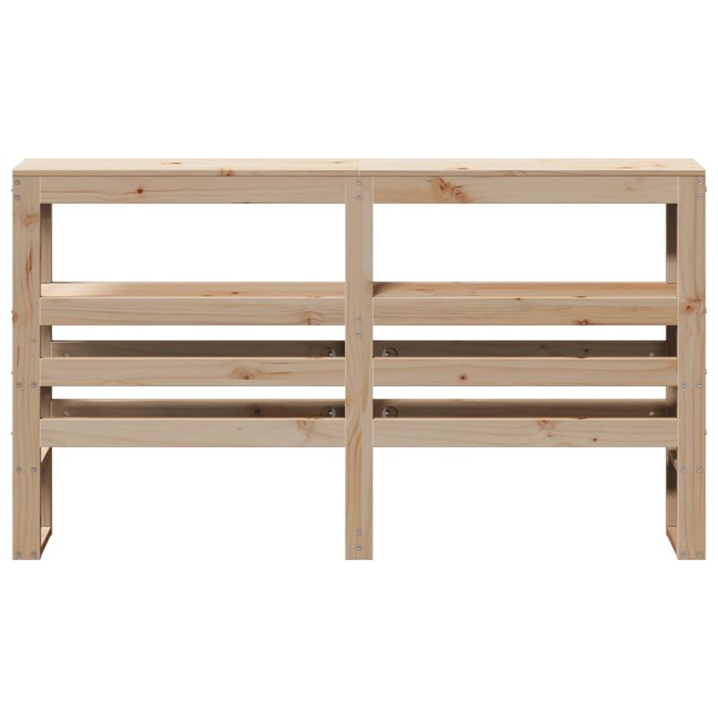 Casa si Gradina - Mobilier - Paturi si accesorii - Accesorii paturi - Tablie de pat cu rafturi, 150 cm, lemn masiv de pin, natural, mărime 156x19x82 cm - Infinity.ro